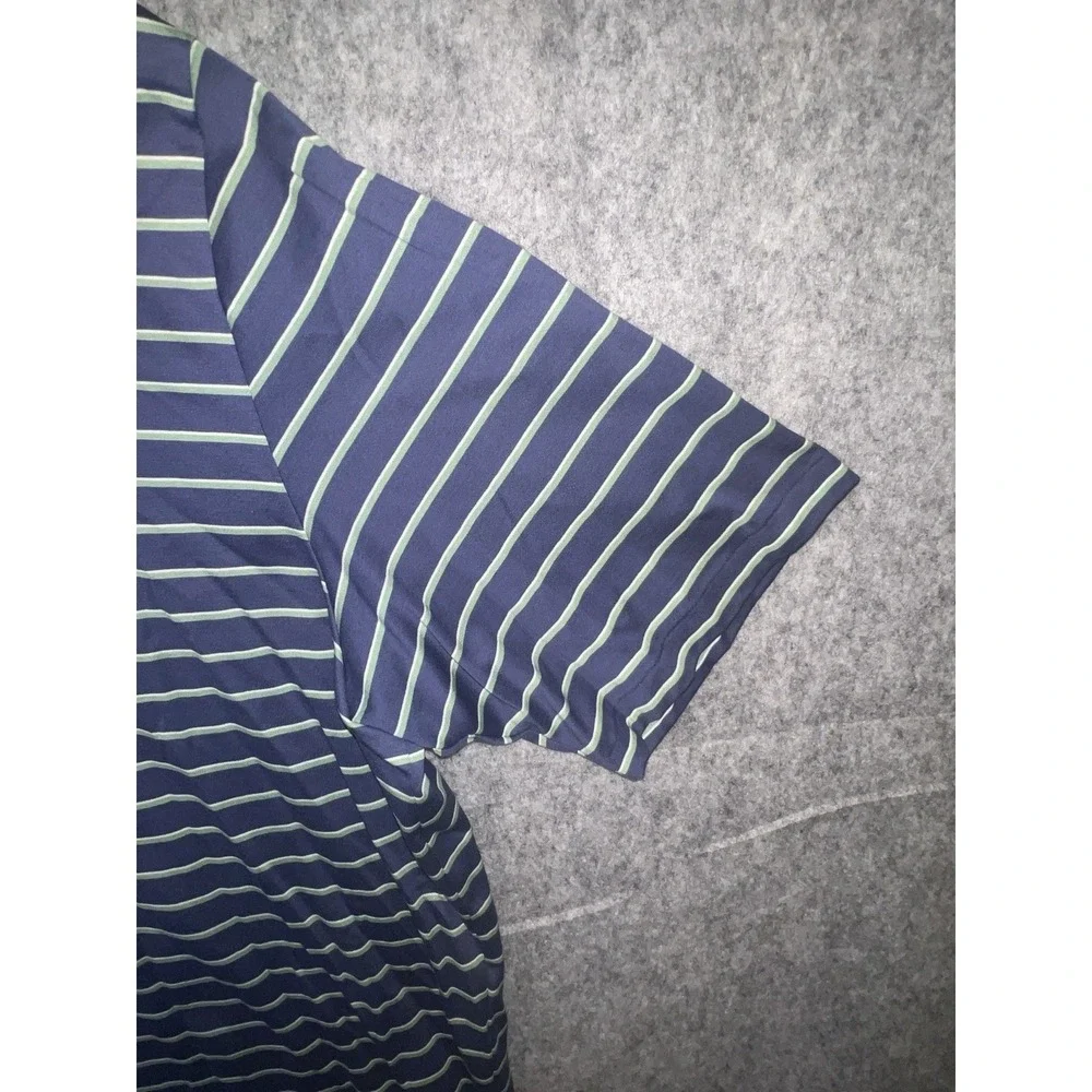 Ralph Lauren Shirt Men's 2XL Purple Polo Golf Performance Striped Pima‎ Cotton